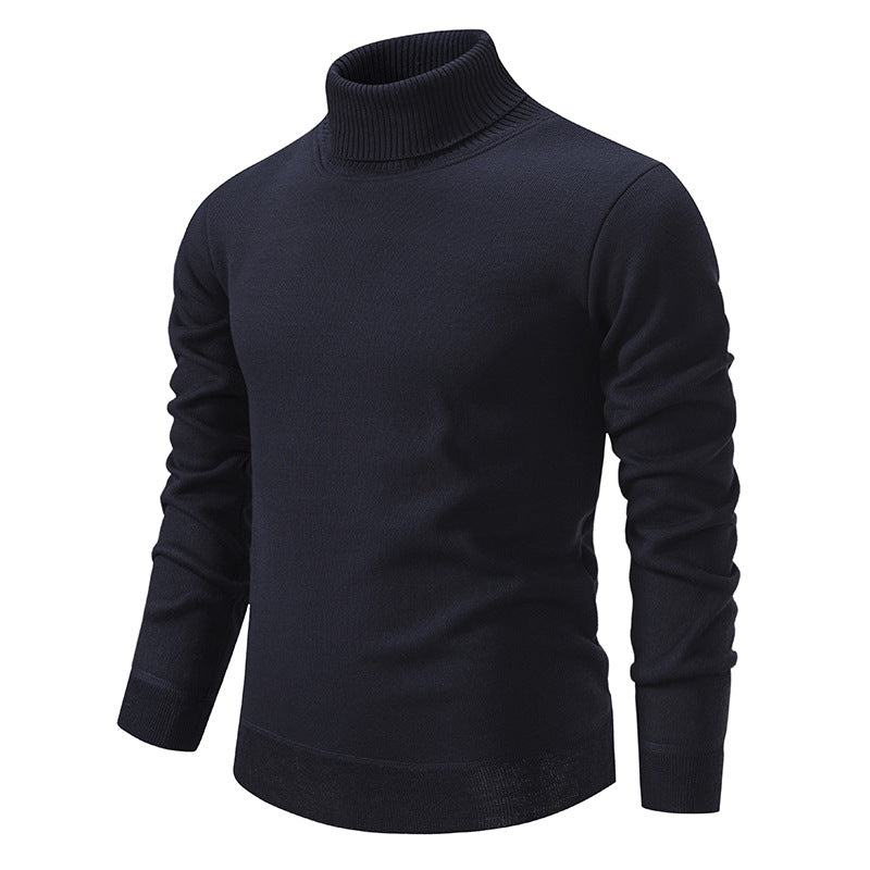 Men’s Fleece-Lined Turtleneck Knit Sweater Clothing