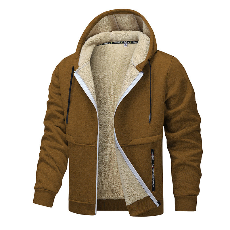 Men’s Thick Sherpa-Lined Zip Hoodie