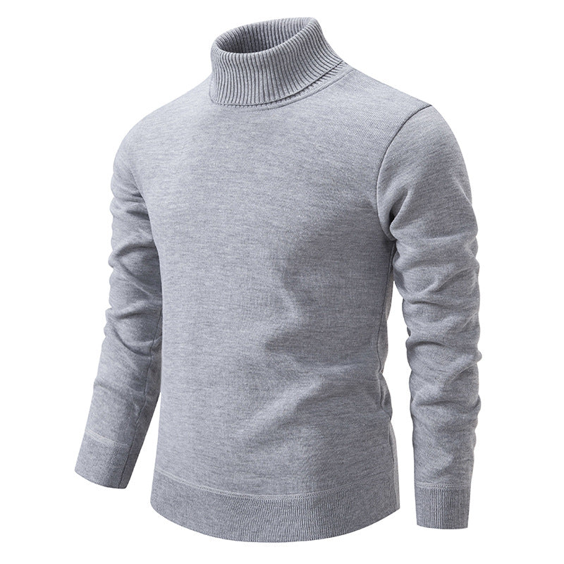 Men’s Fleece-Lined Turtleneck Knit Sweater Clothing