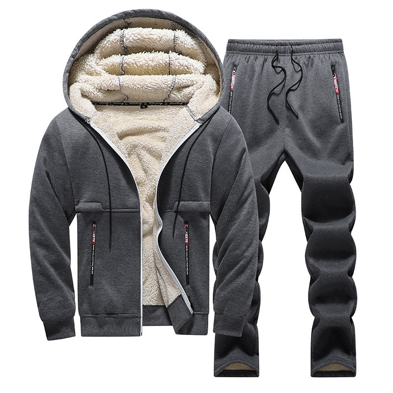 Fleece-lined Thickened Men's Tracksuit