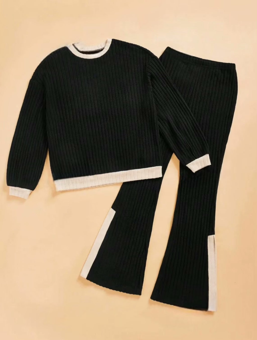 Autumn And Winter Casual Loose Homewear High-waist Elegant Slit Set