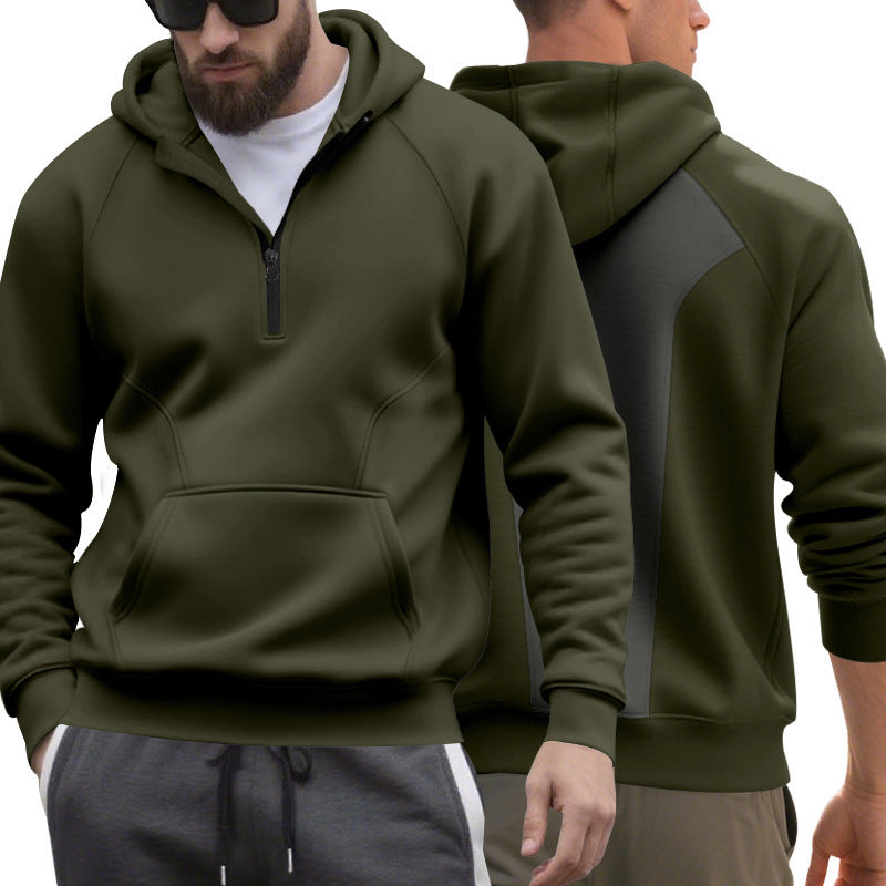 Men's Casual Sports Commuter Fleece Hooded Zip