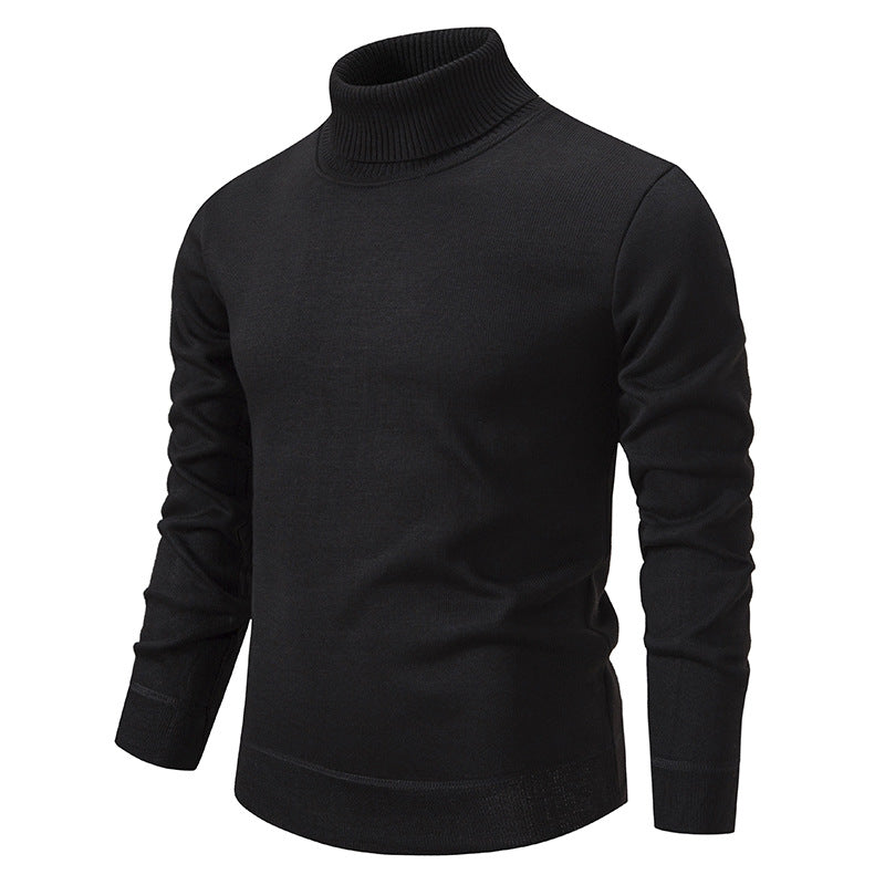Men’s Fleece-Lined Turtleneck Knit Sweater Clothing