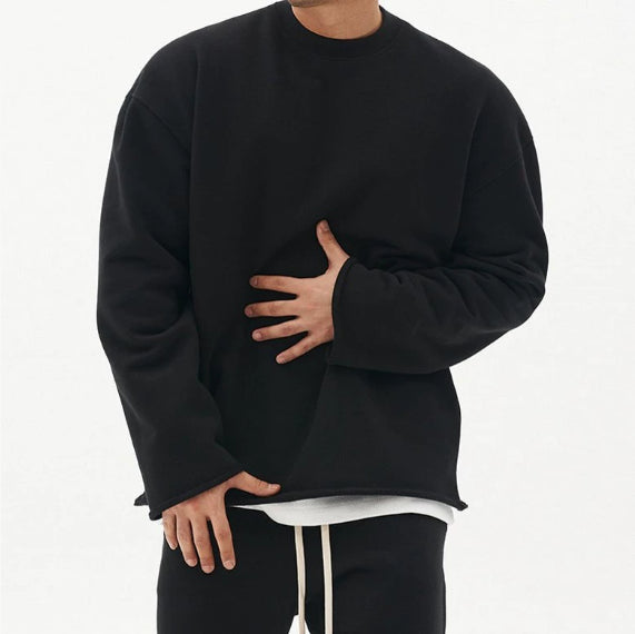 Pullover Round Neck Sweater Loose Men Clothes