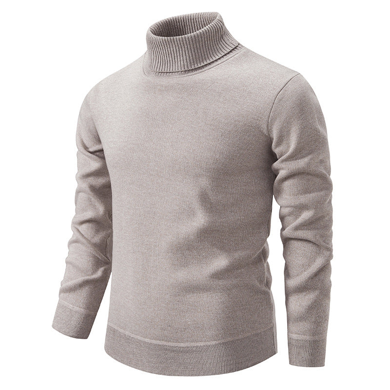 Men’s Fleece-Lined Turtleneck Knit Sweater Clothing