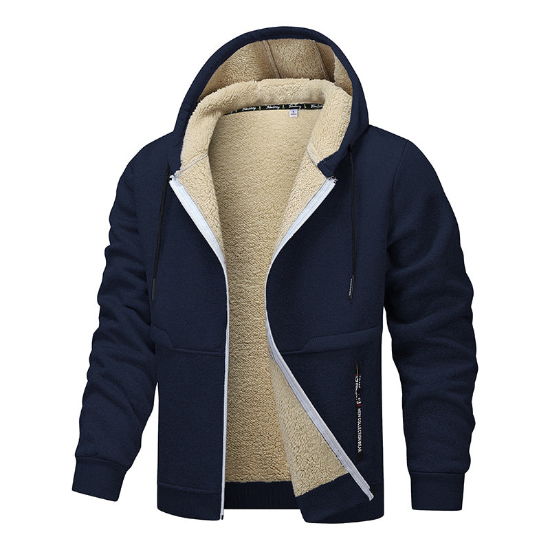 Men’s Thick Sherpa-Lined Zip Hoodie