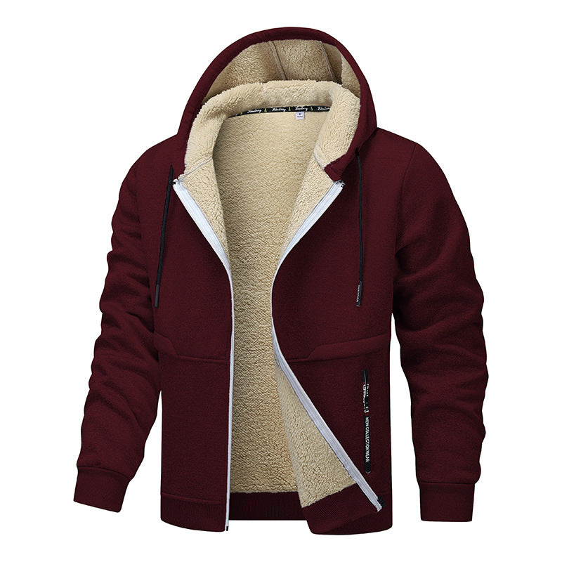 Men’s Thick Sherpa-Lined Zip Hoodie