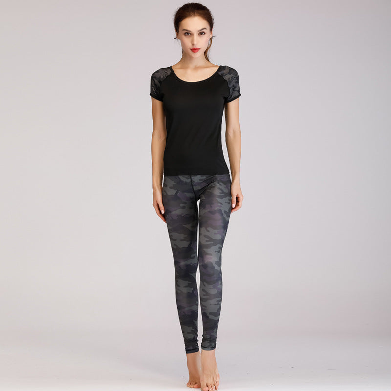 Fashion printed yoga clothes suit women
