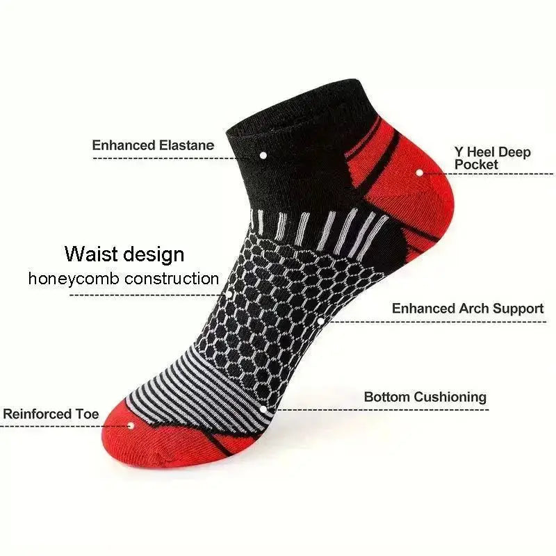 6 Pairs Men Moisture-Wicking Breathable, Sports Socks