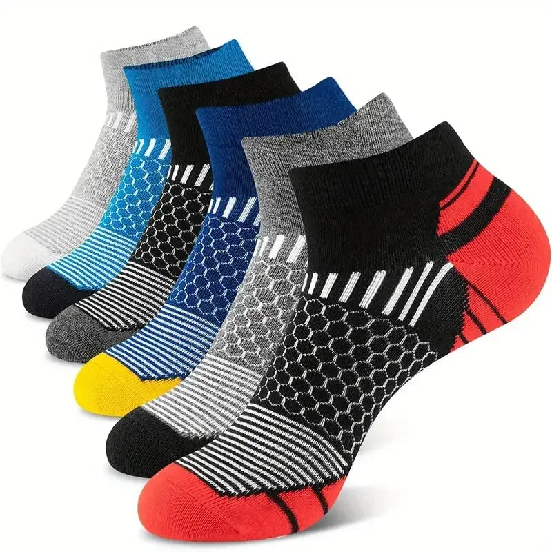 6 Pairs Men Moisture-Wicking Breathable, Sports Socks