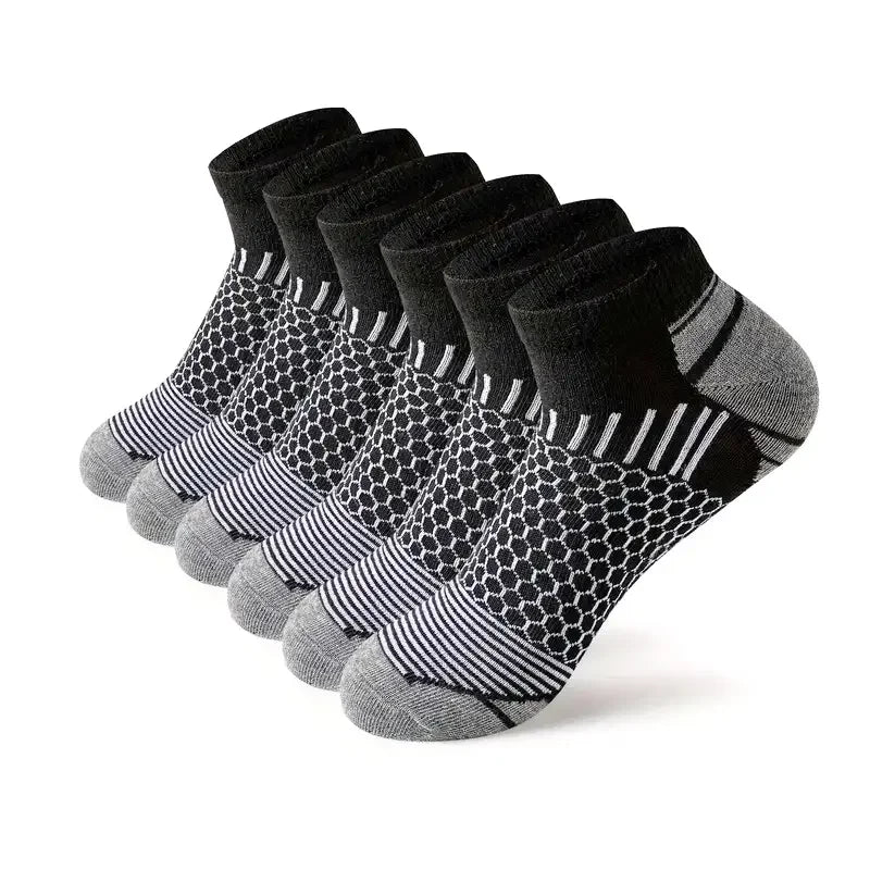 6 Pairs Men Moisture-Wicking Breathable, Sports Socks