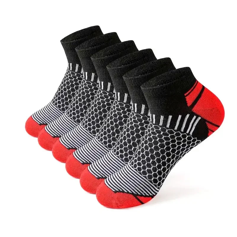 6 Pairs Men Moisture-Wicking Breathable, Sports Socks