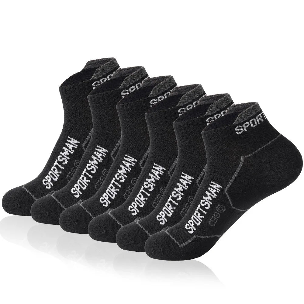 Men Sports Ankle Socks 6-Pack Breathable