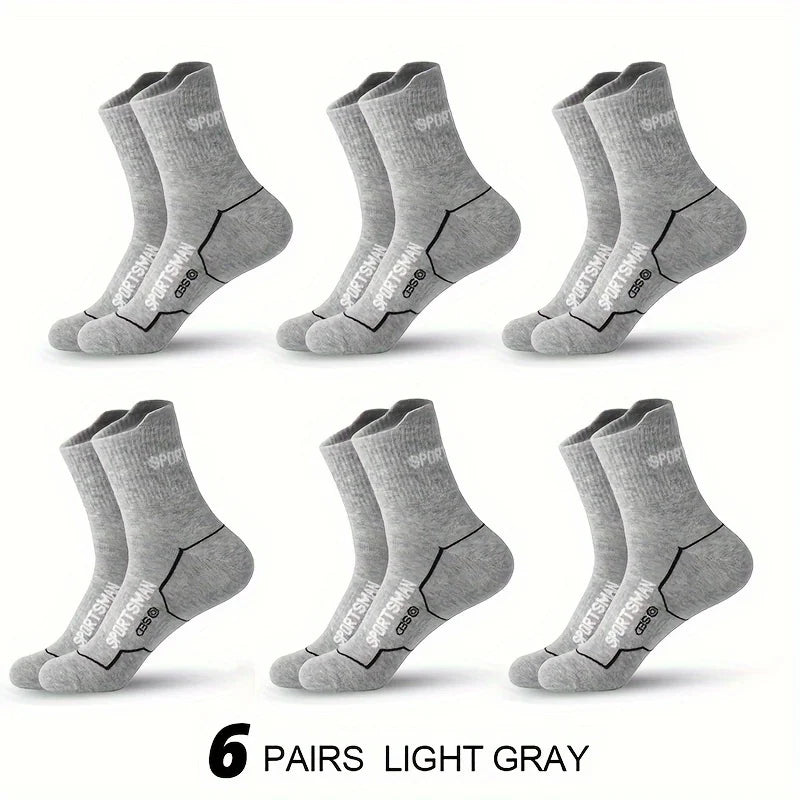 Men Sports Ankle Socks 6-Pack Breathable