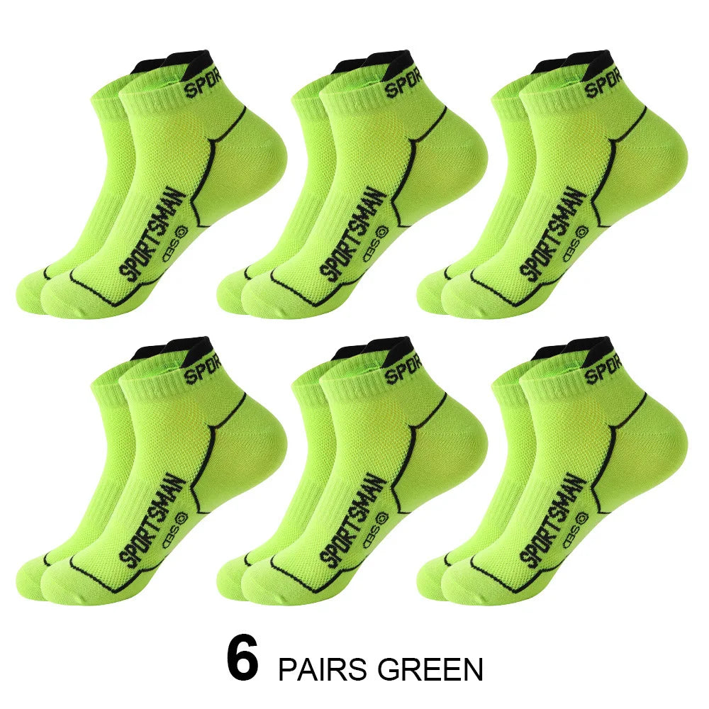 Men Sports Ankle Socks 6-Pack Breathable