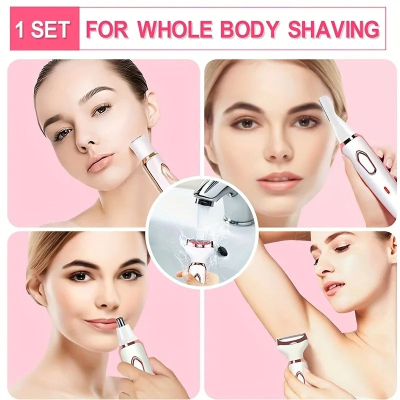 4-in-1 Cordless Women Body Hair Trimmer