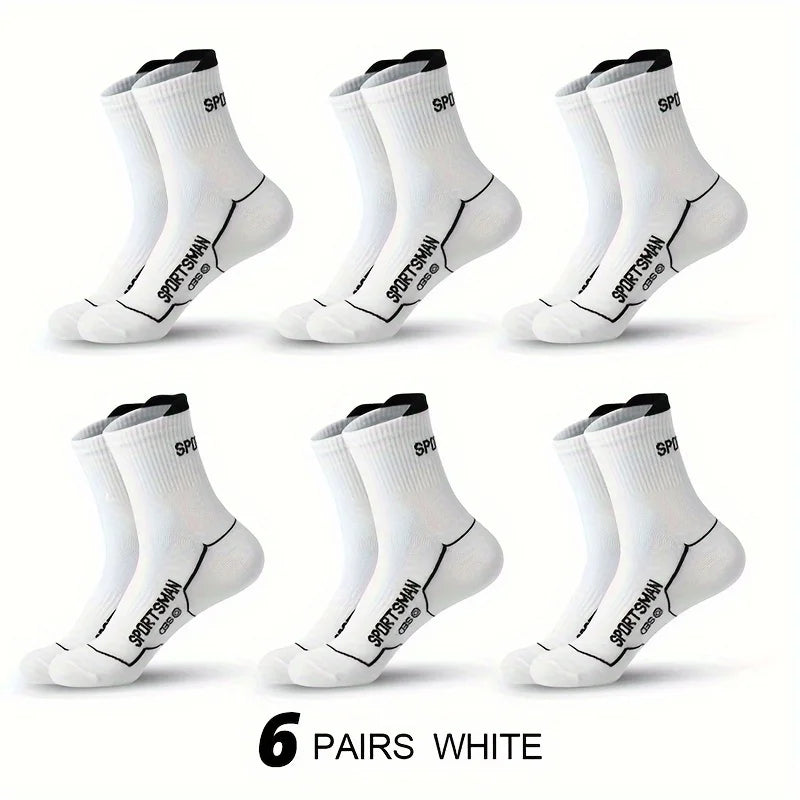 Men Sports Ankle Socks 6-Pack Breathable
