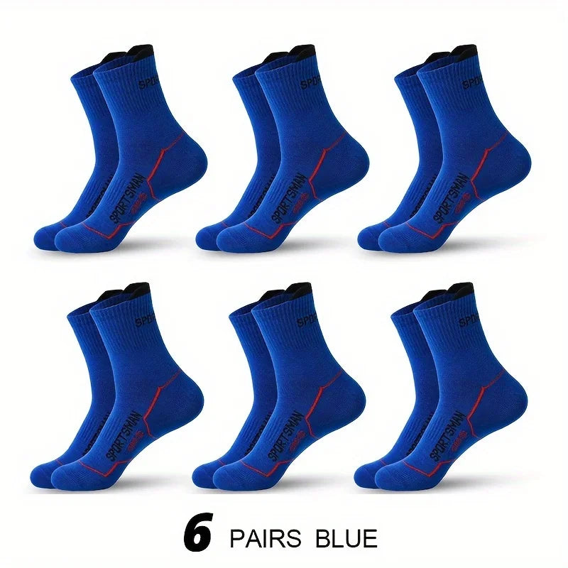 Men Sports Ankle Socks 6-Pack Breathable