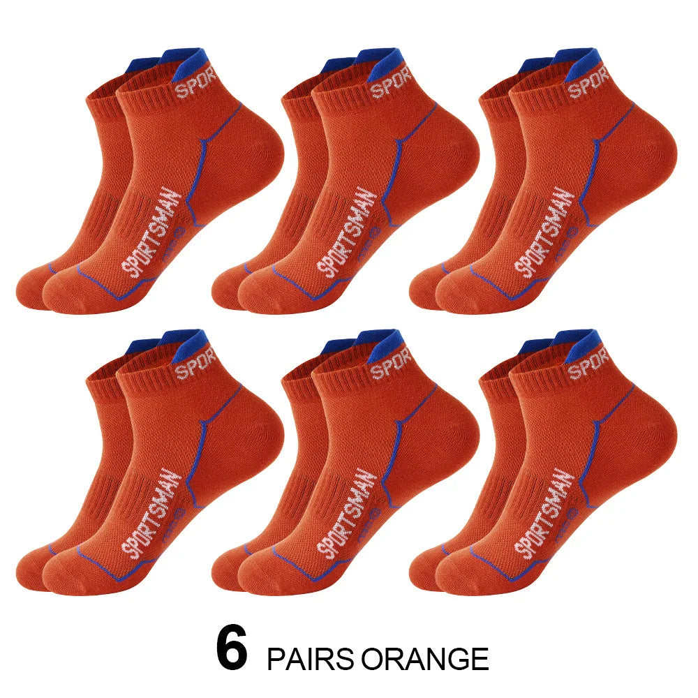 Men Sweat-Absorbent Sports Socks 6-Pack