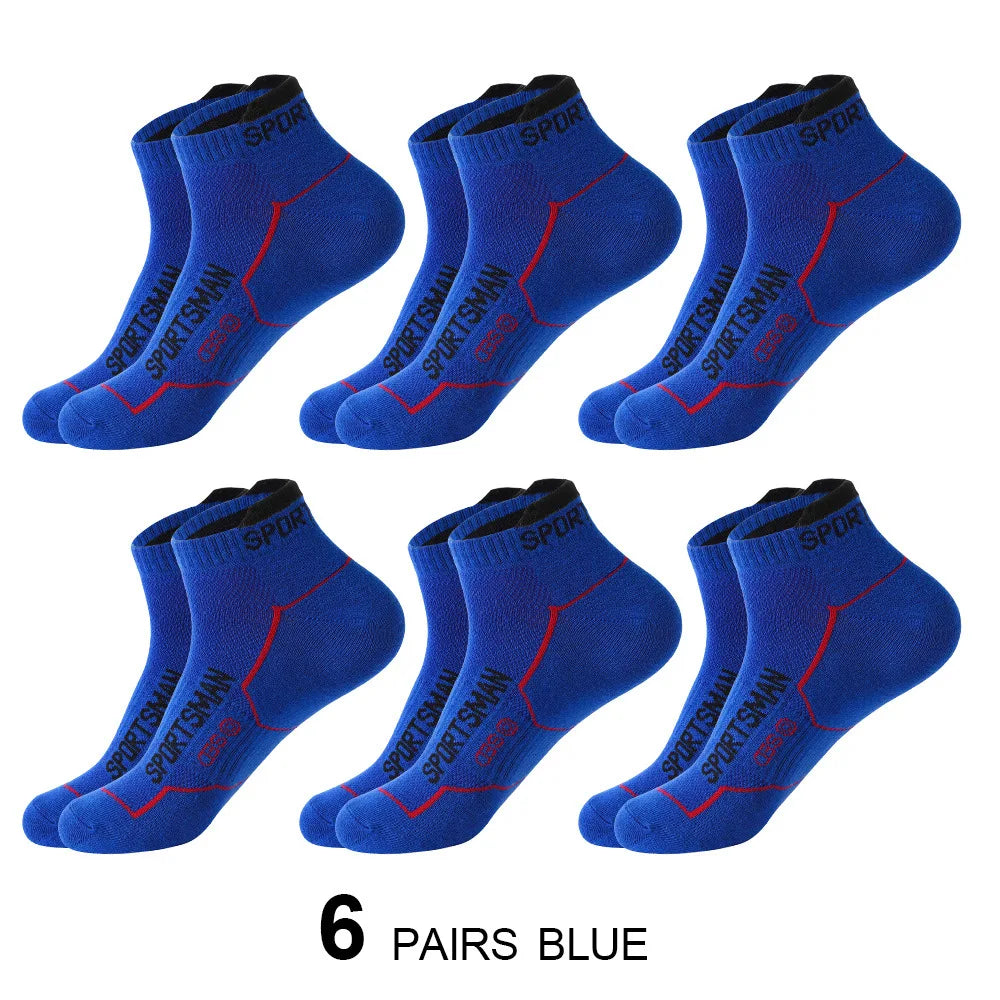 Men Sweat-Absorbent Sports Socks 6-Pack