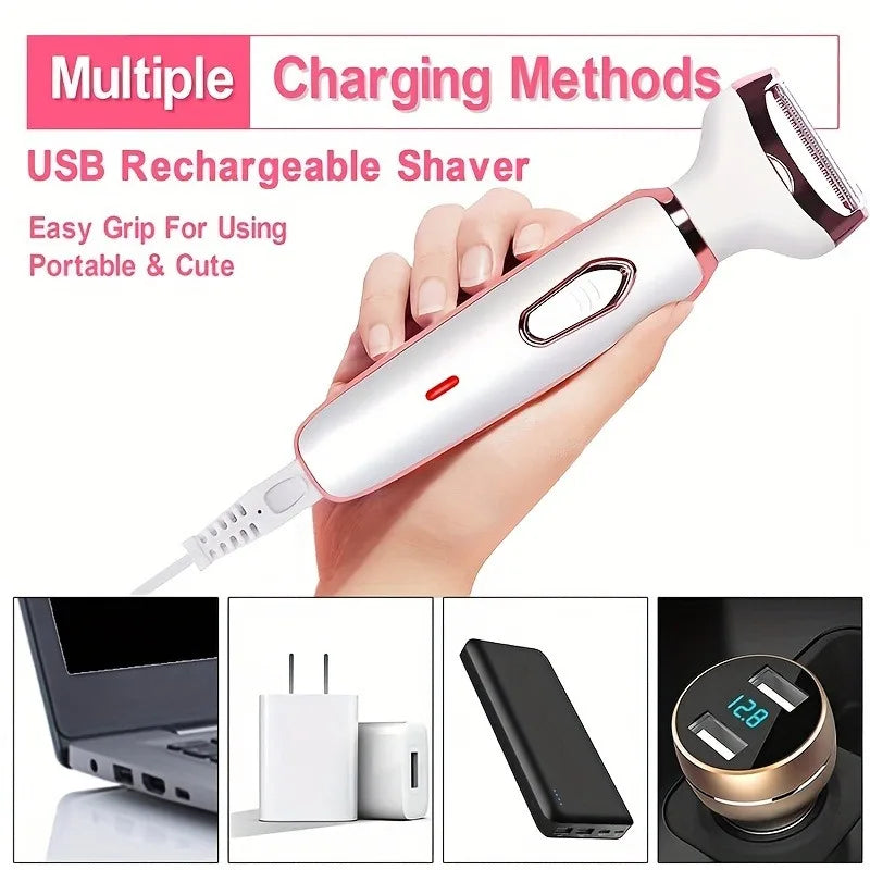 4-in-1 Cordless Women Body Hair Trimmer