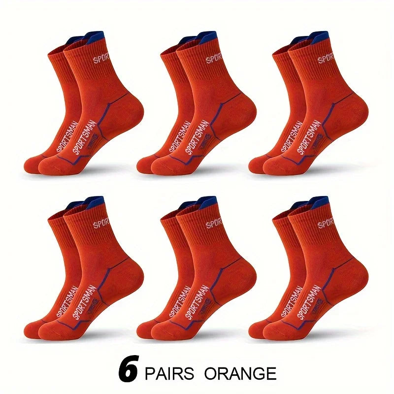 Men Sports Ankle Socks 6-Pack Breathable