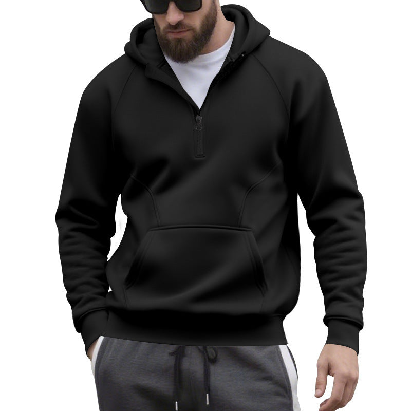 Men's Casual Sports Commuter Fleece Hooded Zip