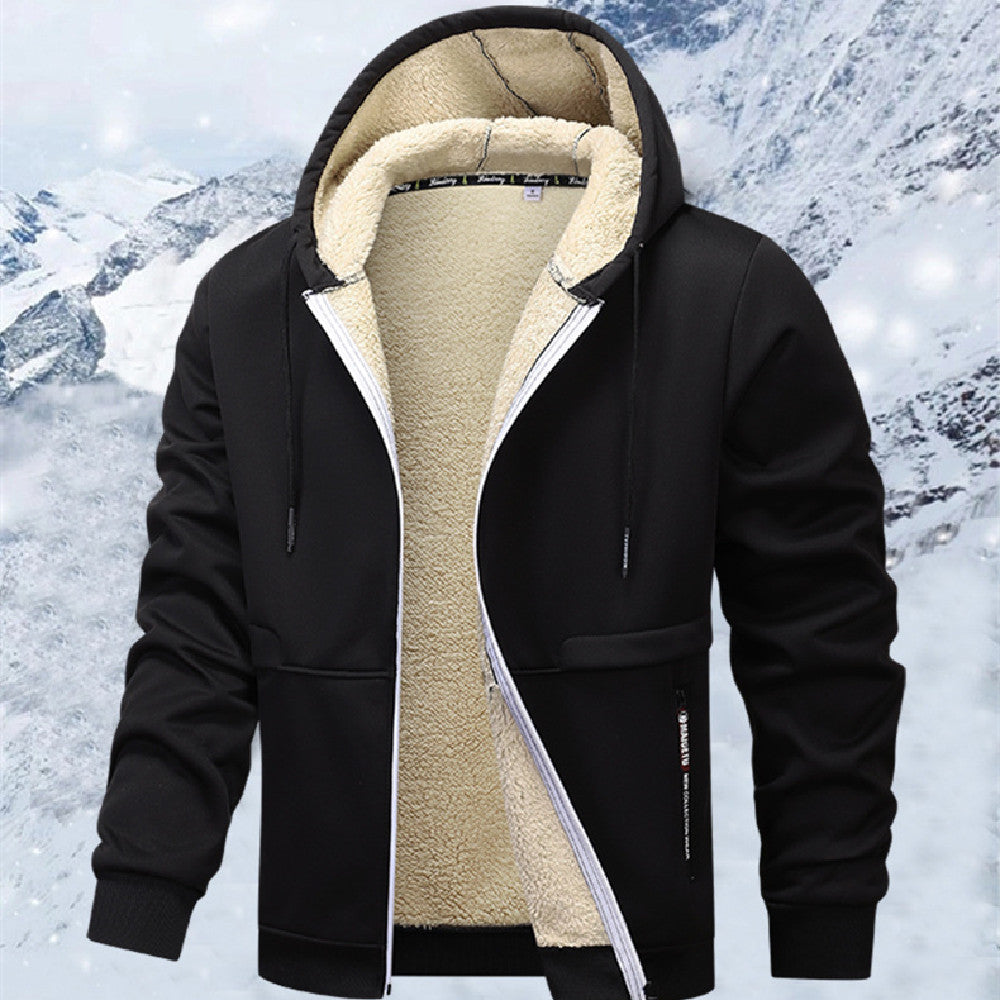 Men’s Thick Sherpa-Lined Zip Hoodie