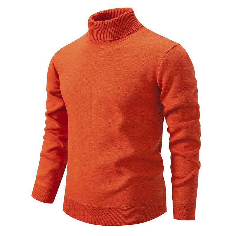 Men’s Fleece-Lined Turtleneck Knit Sweater Clothing