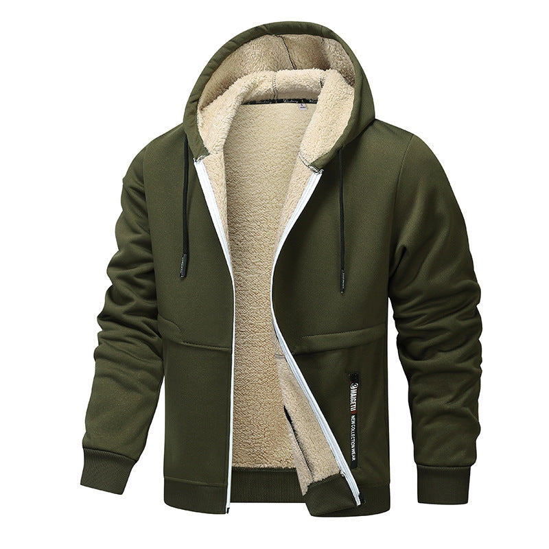 Men’s Thick Sherpa-Lined Zip Hoodie